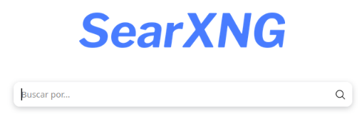 Imaxe da páxina principal de SearXNG