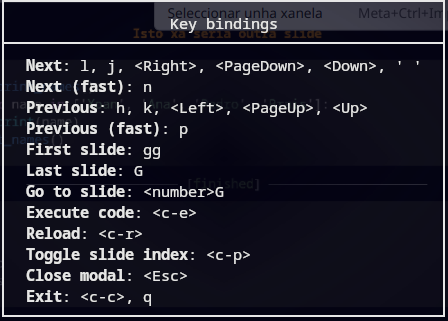 Teclas para persenterm
